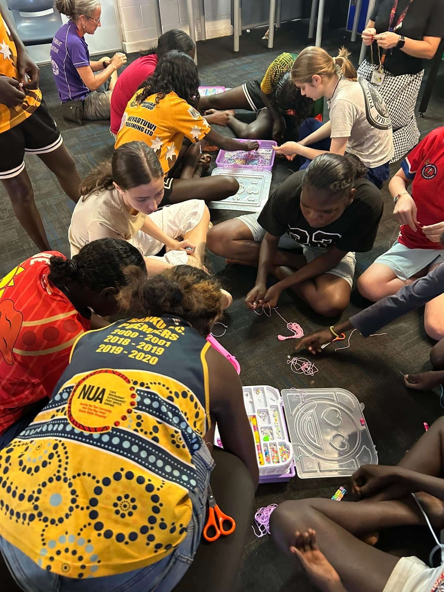 Students working together on a group activity